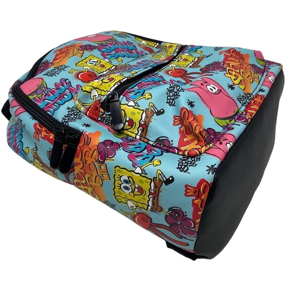 SpongeBob SquarePants Nickelodeon Characters Group Faux Leather Mini Backpack - Picture 3 of 5